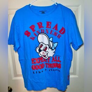 Members Only Blue T-Shirt Spread Kindness Expect All Great Things Size L